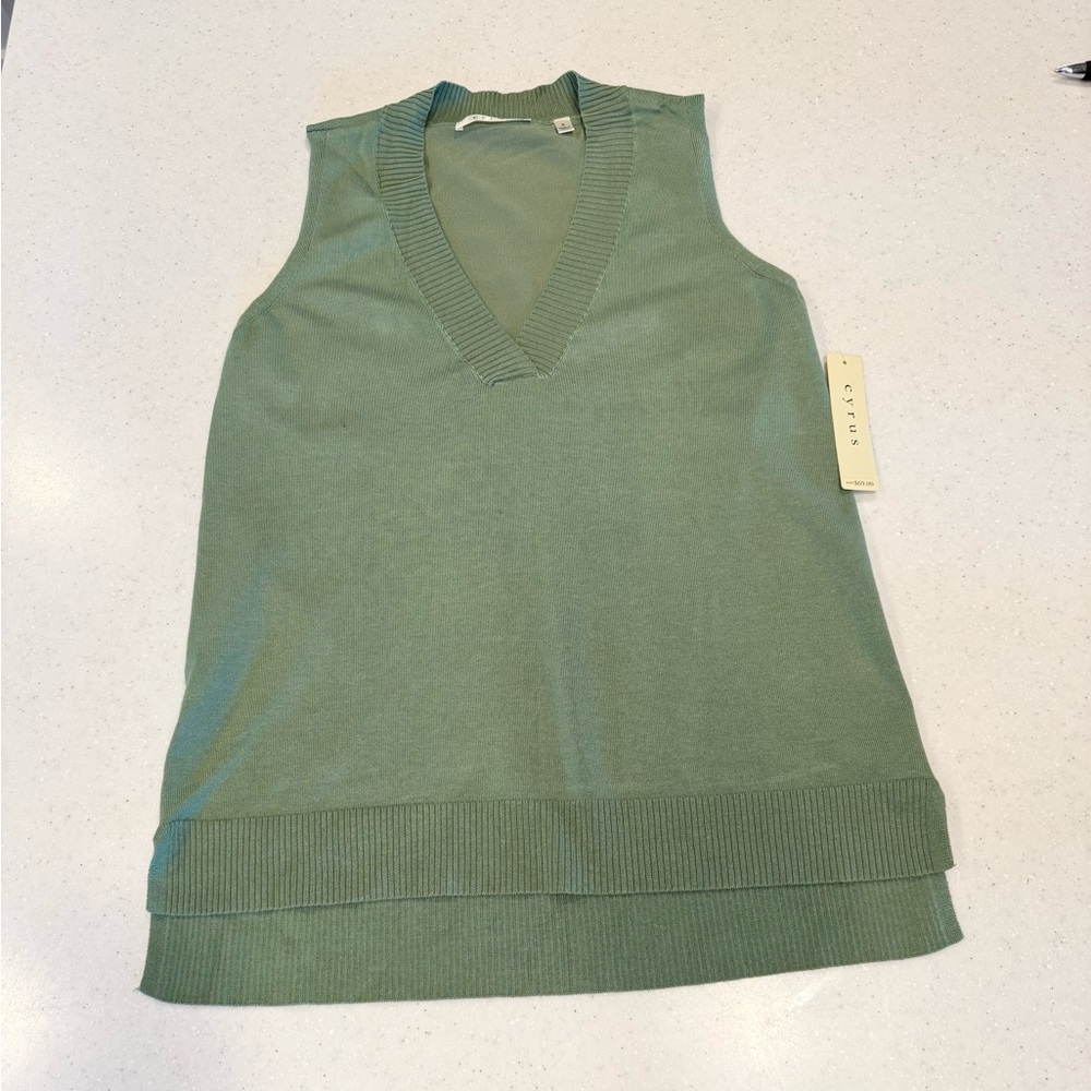 NWT Cyrus Loden Frost Oversized Sweater Vest